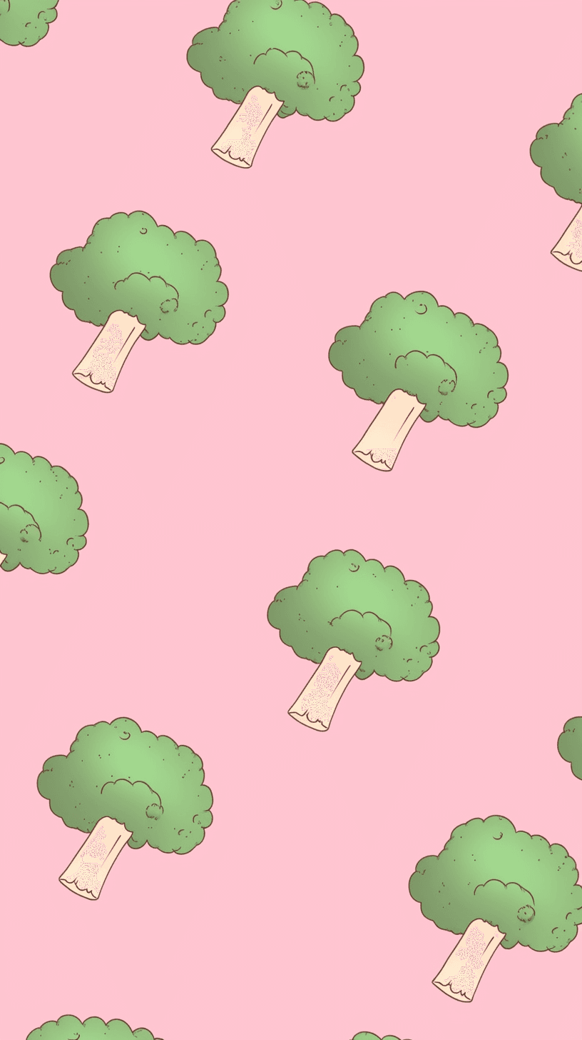 Broccoli Tribe original repeating artwork
