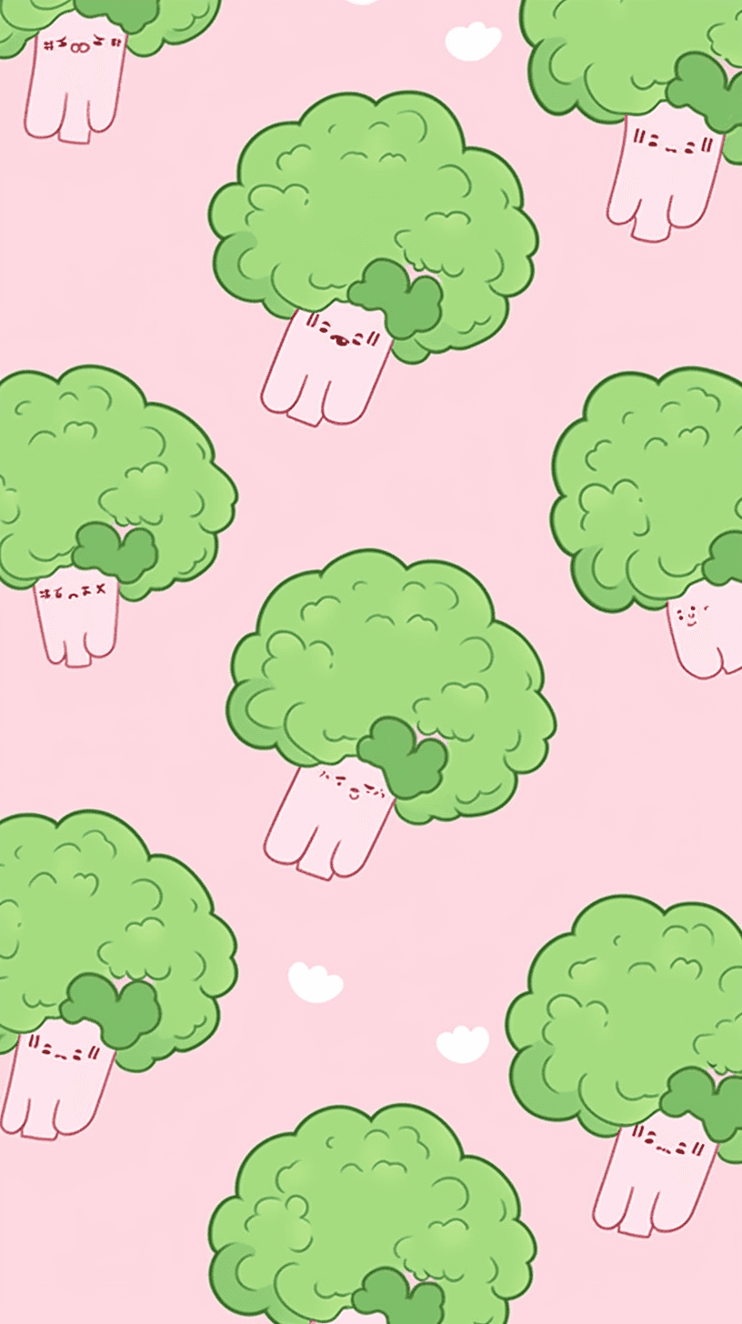 Broccoli 001 original repeating artwork