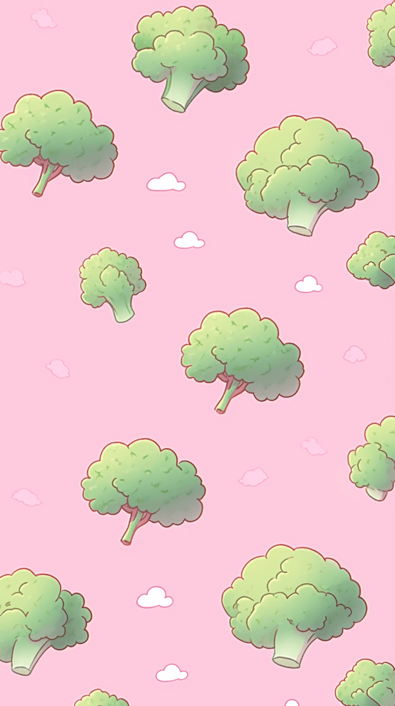 Broccoli Team original repeating artwork