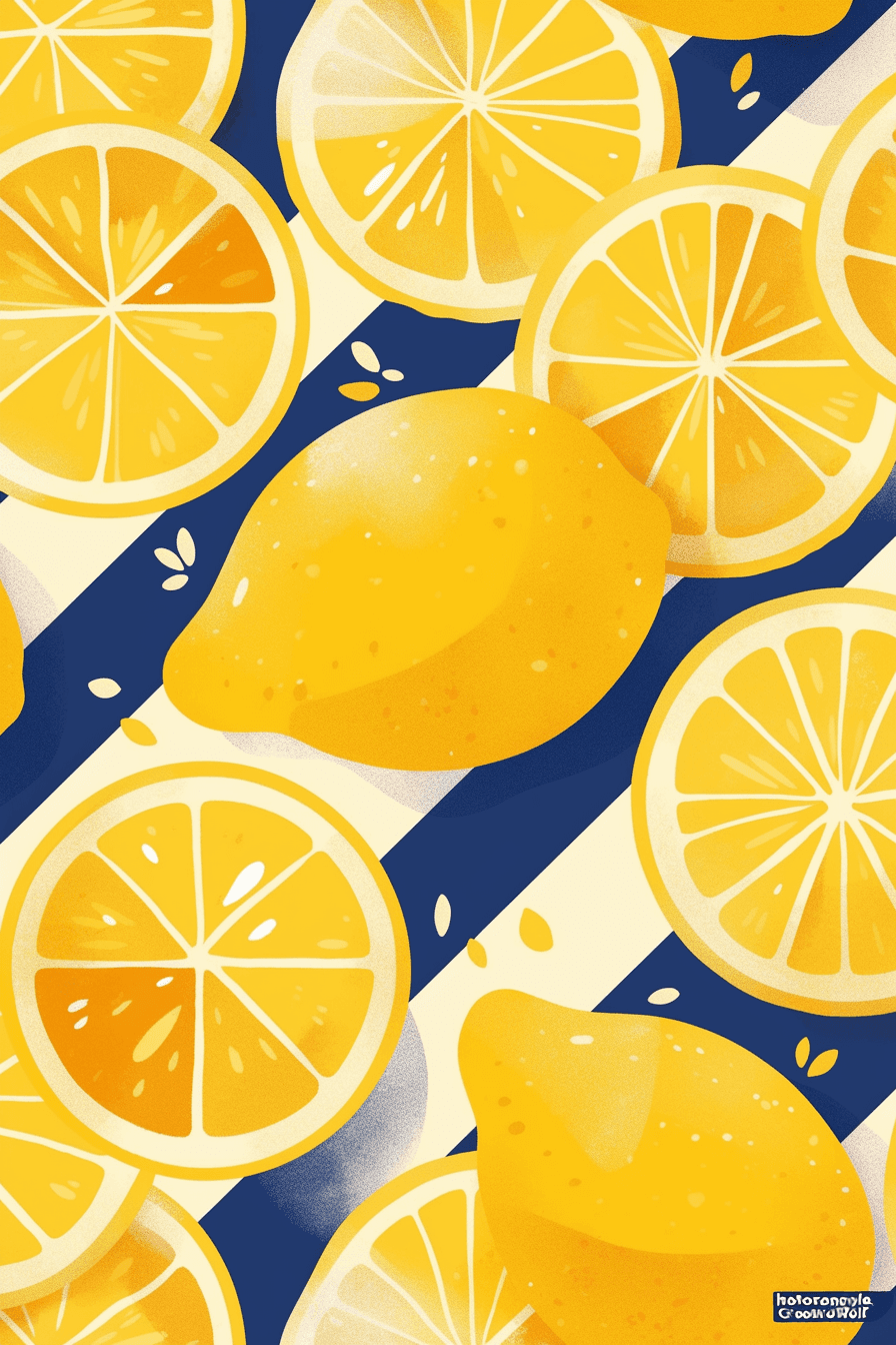 Lemon Rooftop original repeating artwork