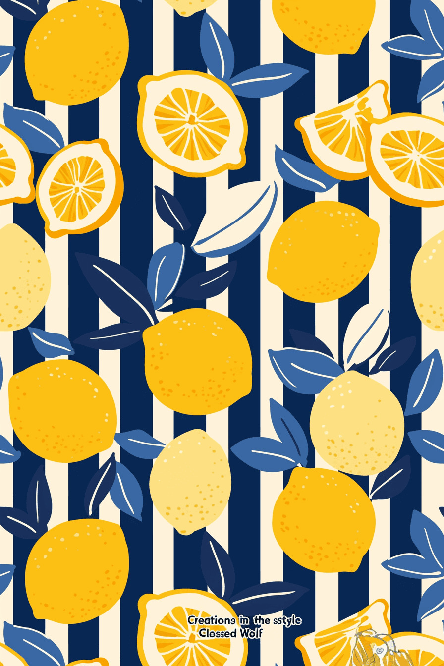 Lemon Spring original repeating artwork