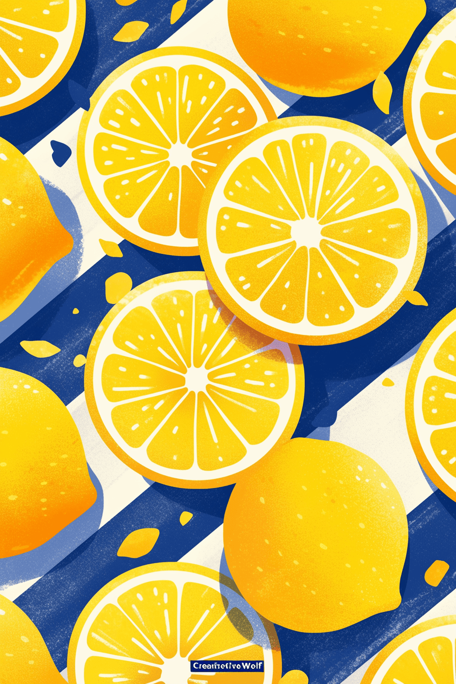 Lemon Evening original repeating artwork
