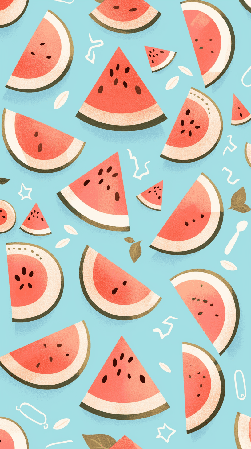 Watermelon Loop original repeating artwork