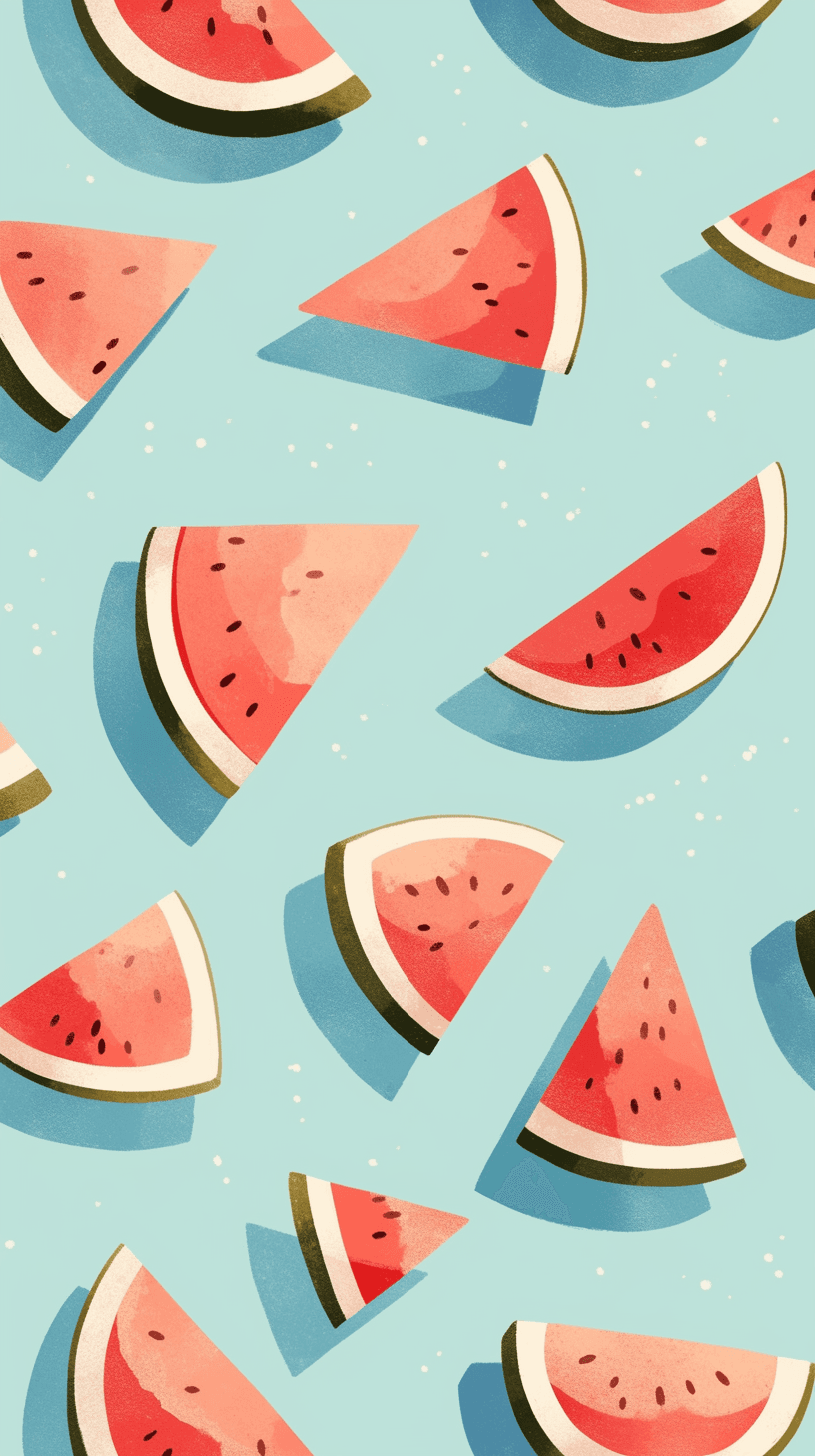 Watermelon Dash original repeating artwork