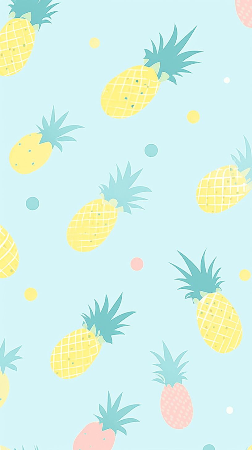 Pineapple Glow original repeating artwork