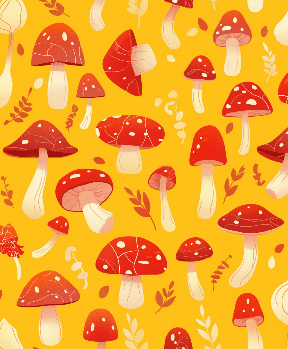 Mushroom Fair original repeating artwork