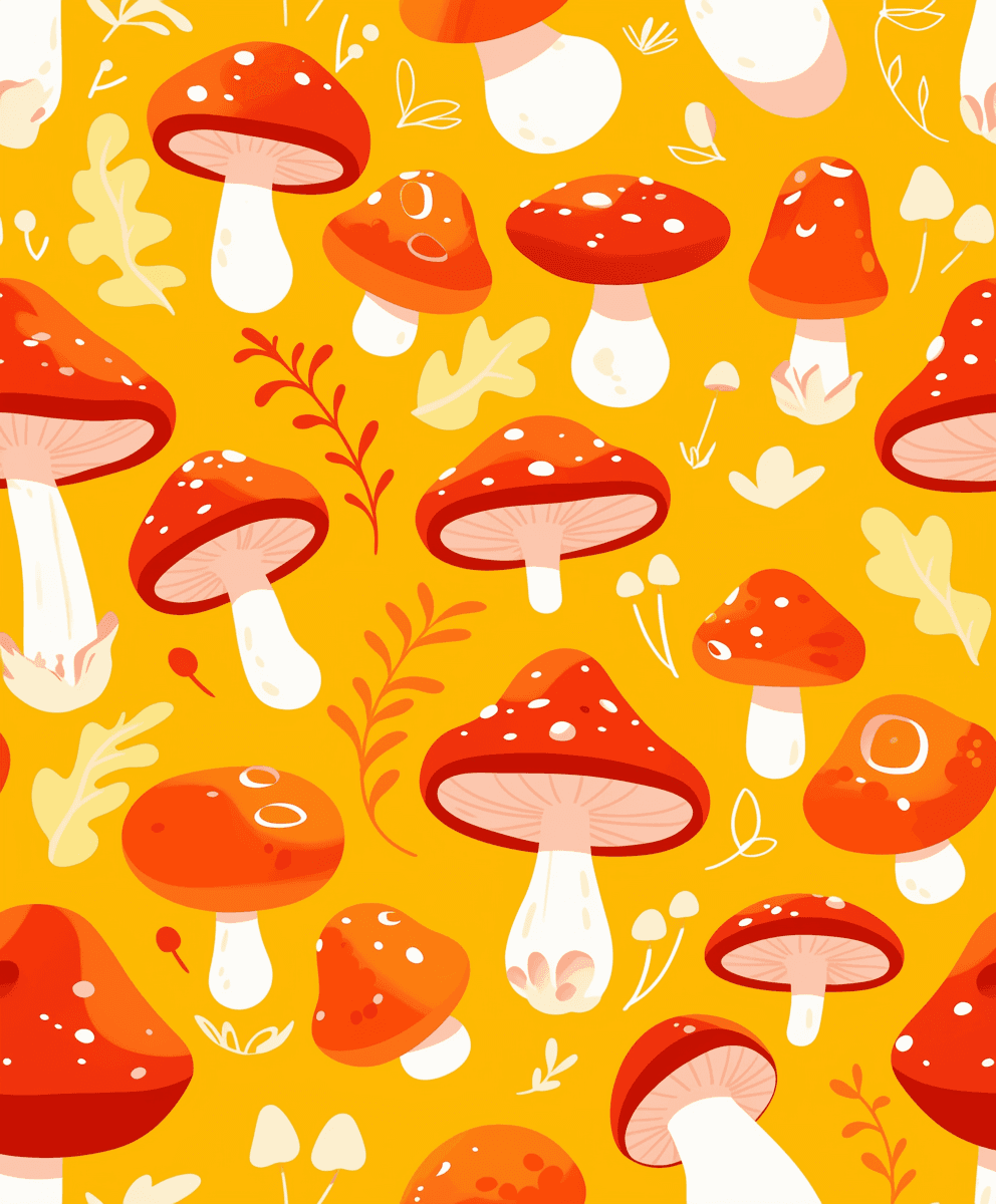 Mushroom Spin original repeating artwork
