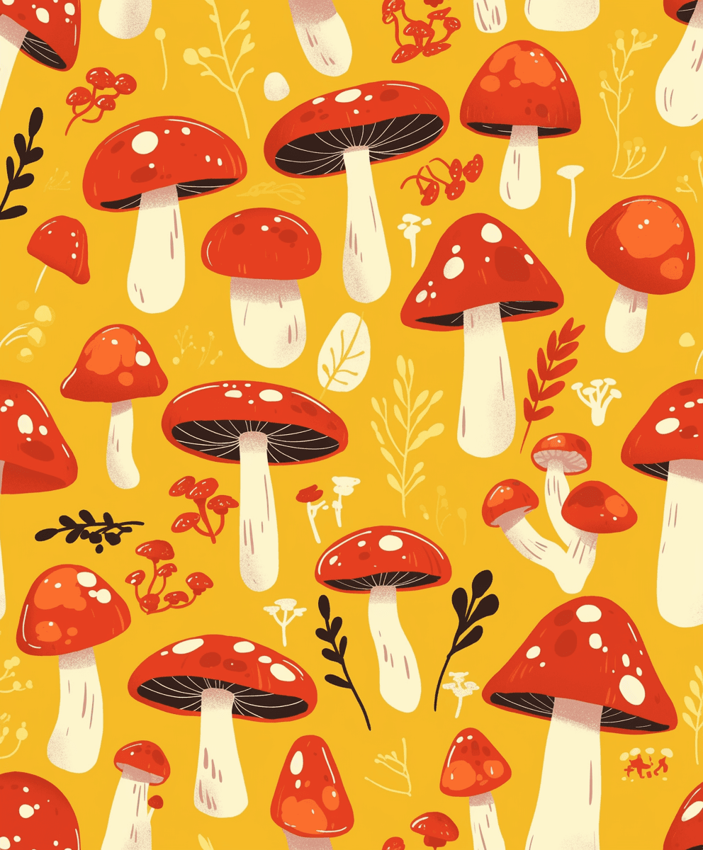 Mushroom Prism original repeating artwork