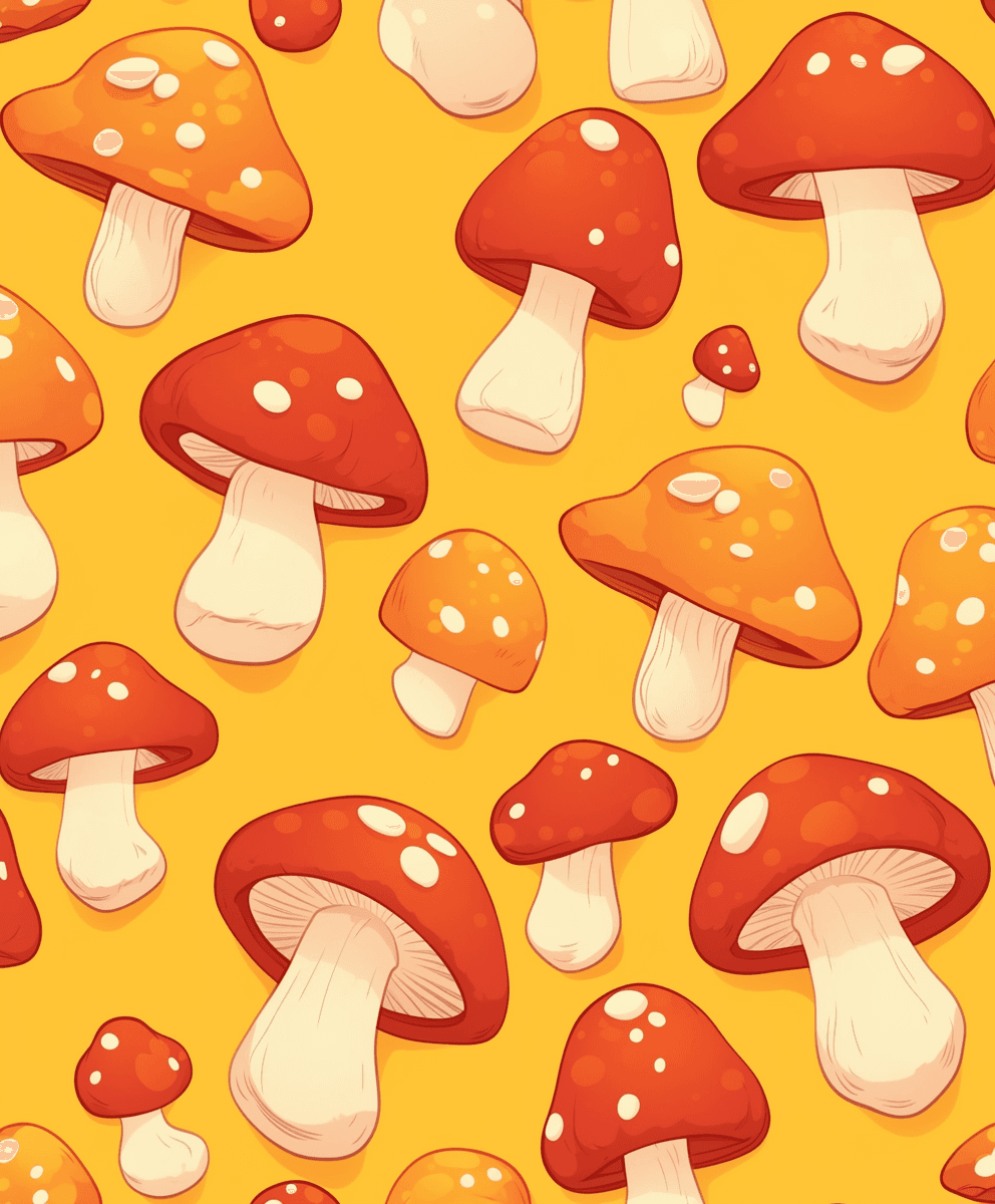 Mushroom Snap original repeating artwork
