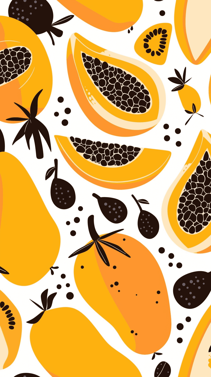 Papaya Pals original repeating artwork