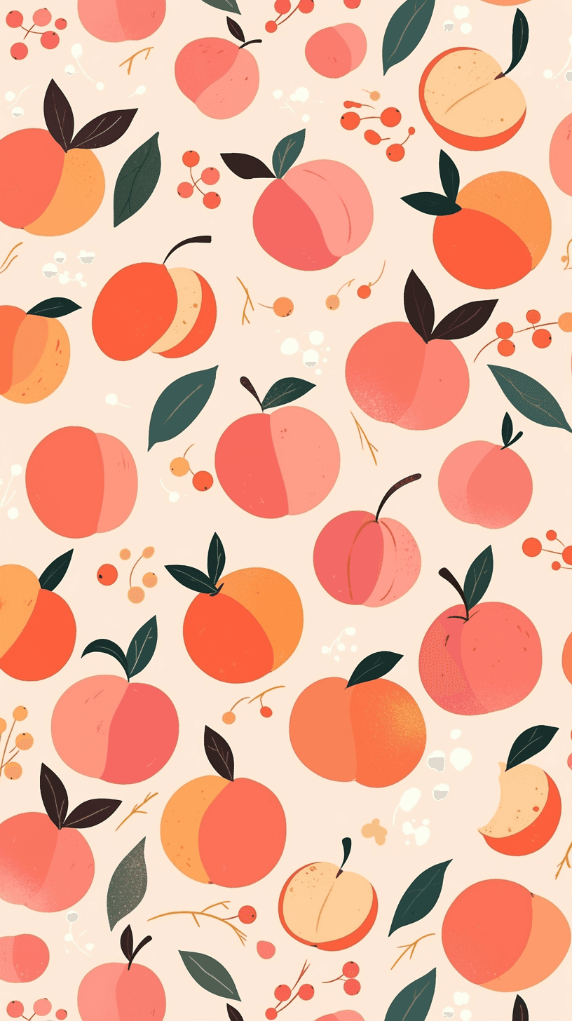 Peach Club original repeating artwork