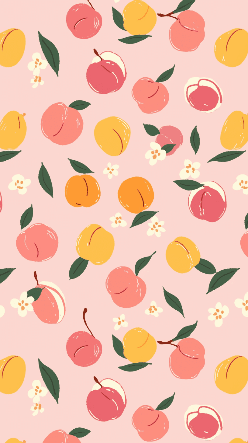 Peach Gang original repeating artwork