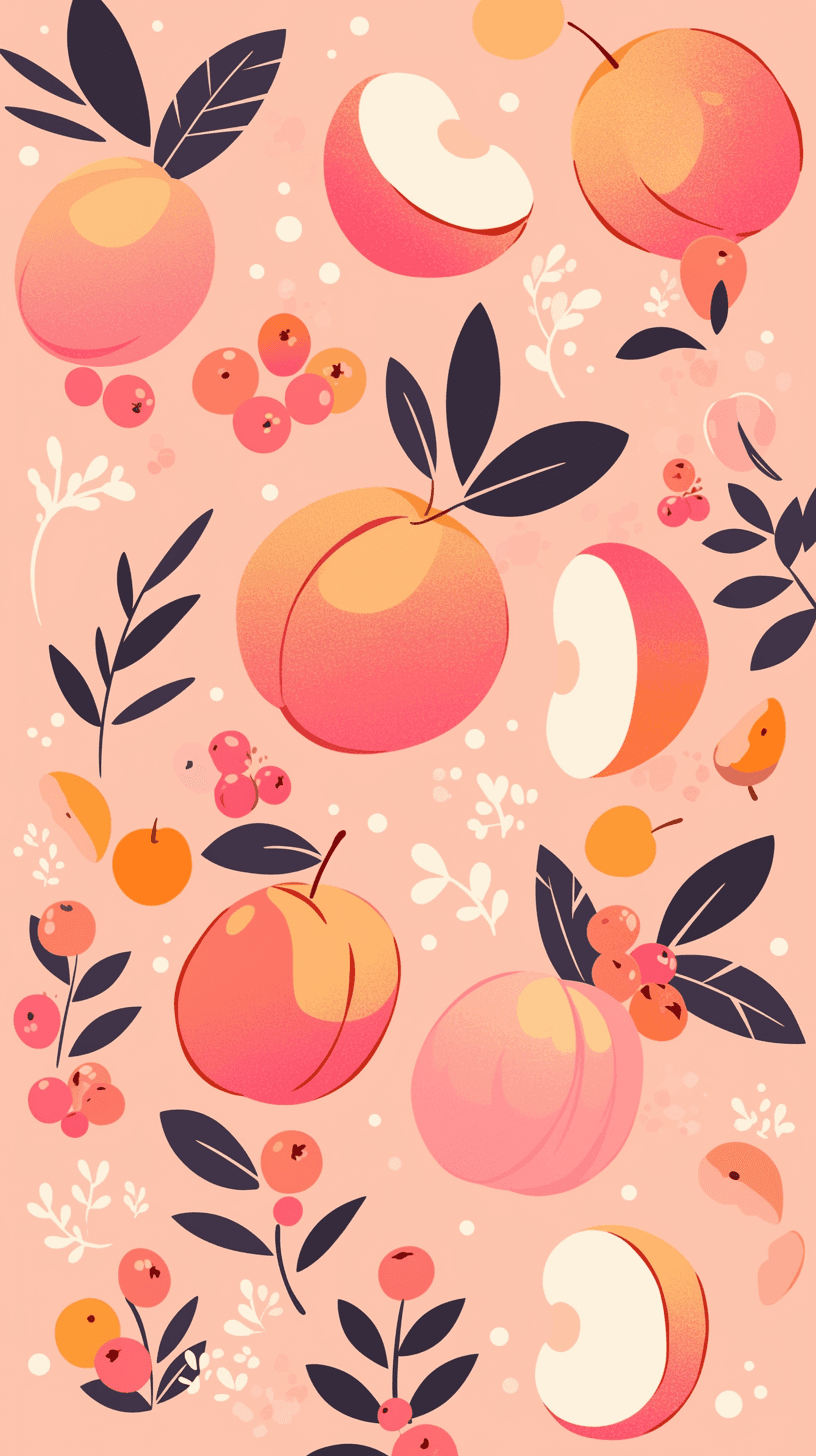 Peach Tribe original repeating artwork