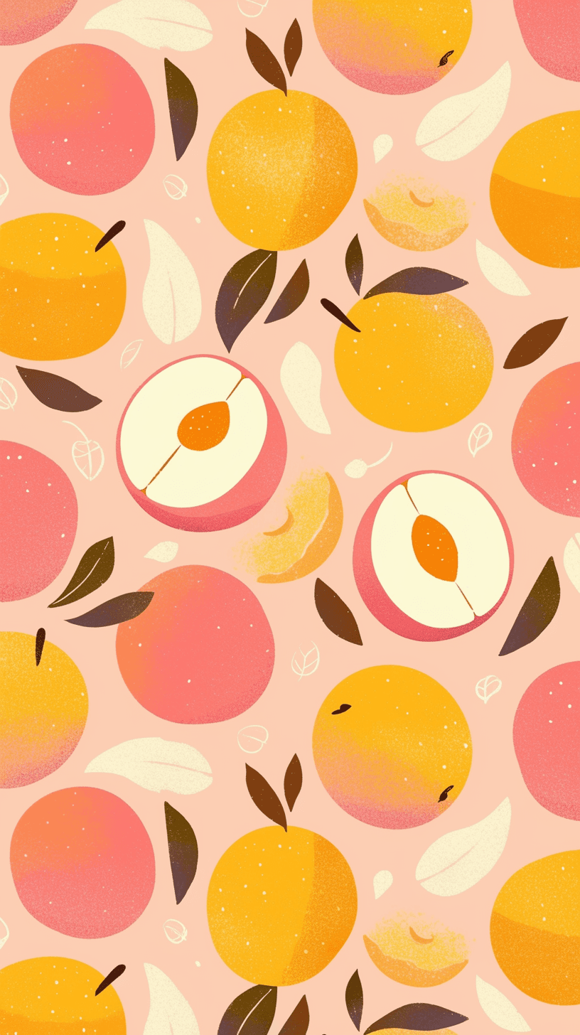Peach Crew original repeating artwork
