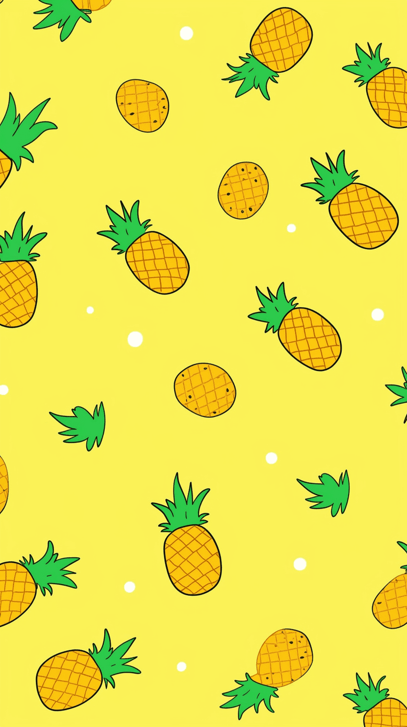 Pineapple Daybreak original repeating artwork