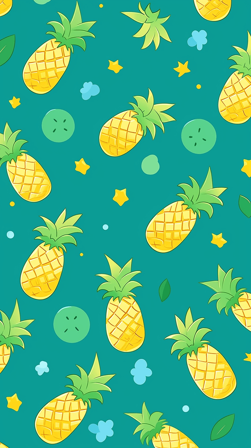 Pineapple Bright original repeating artwork