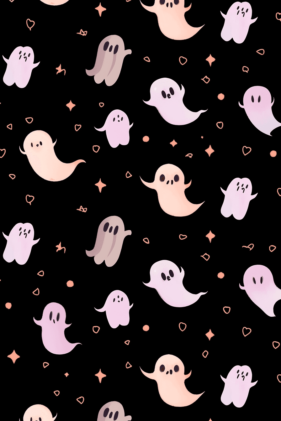 Halloween Ghost Midnight original repeating artwork