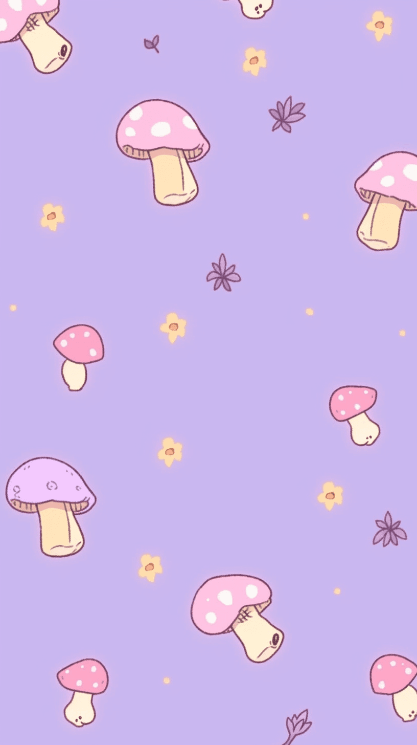 Mushroom Neon original repeating artwork