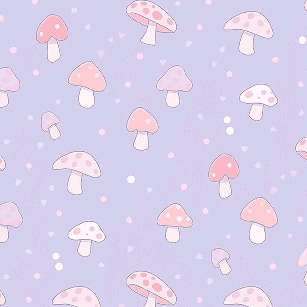 Mushroom Buzz original repeating artwork