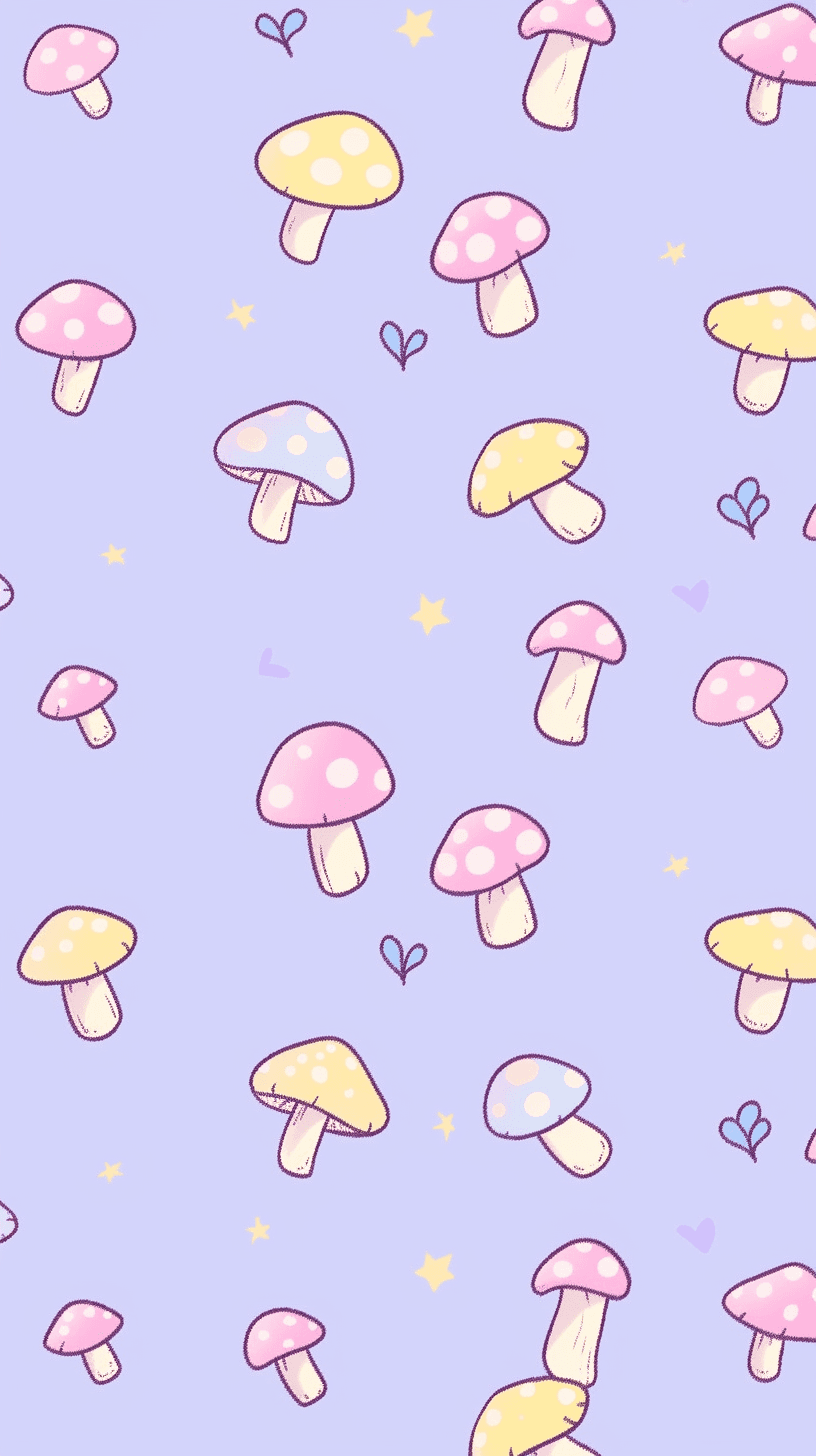 Mushroom Echo original repeating artwork