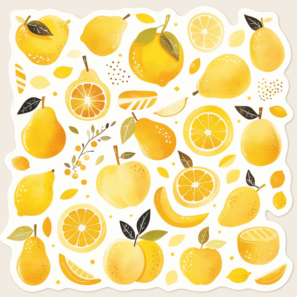 Lemon Rhythm original repeating artwork