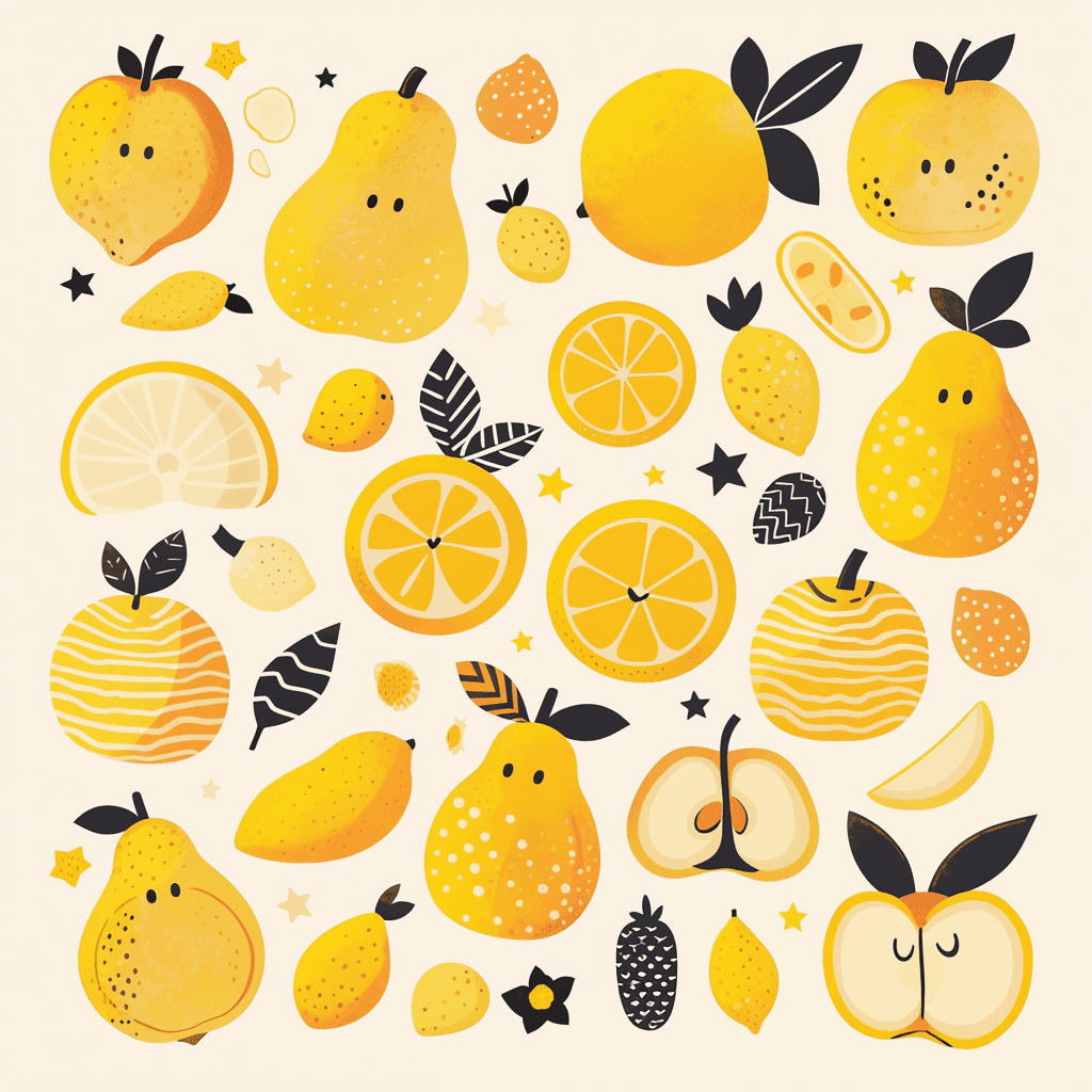 Lemon Daybreak original repeating artwork