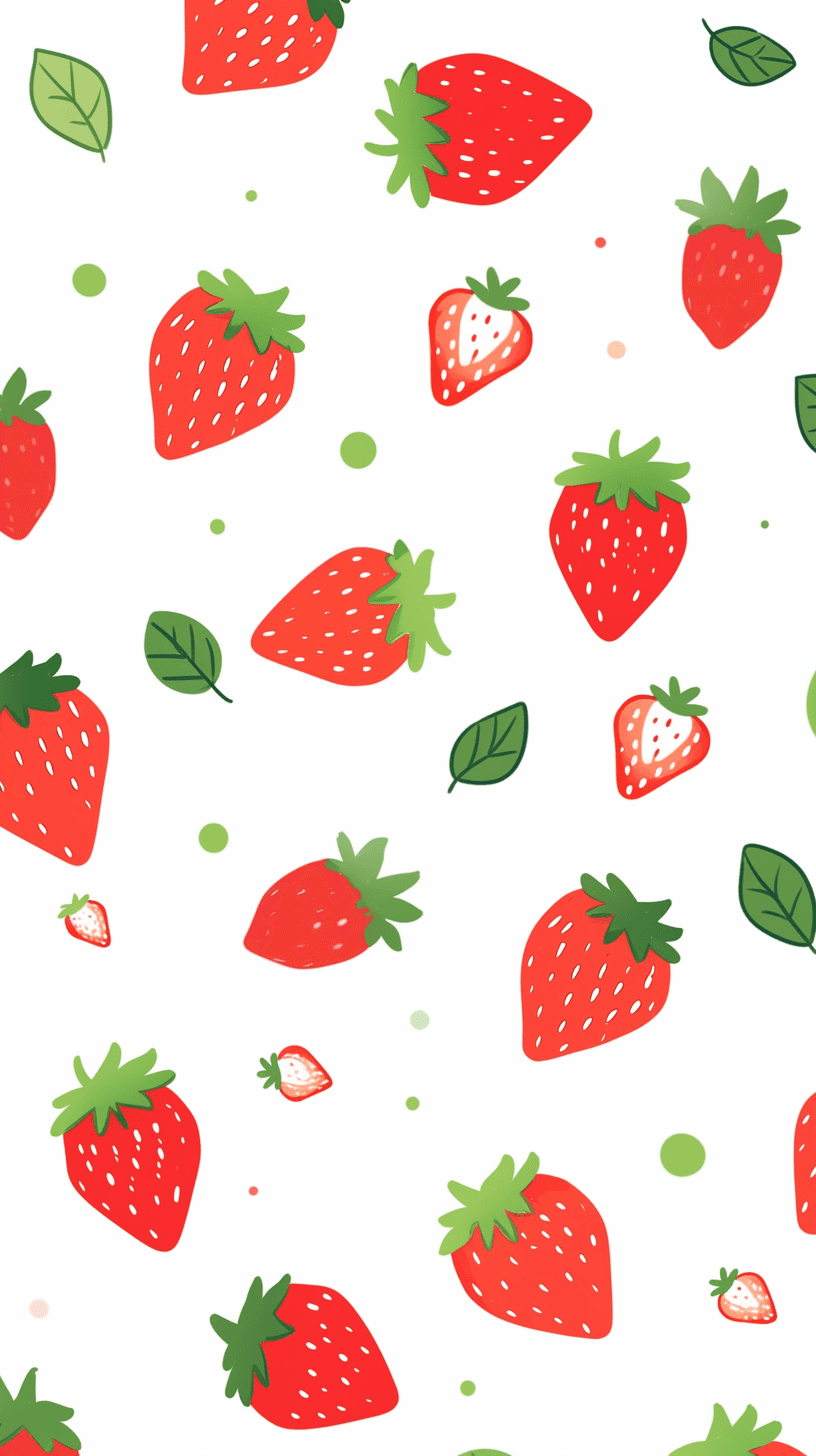 Strawberry Daybreak original repeating artwork