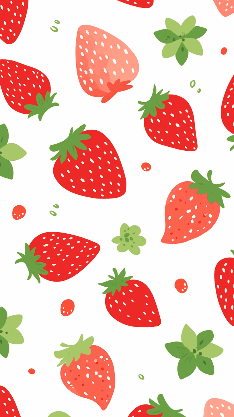 Strawberry Bounce original repeating artwork