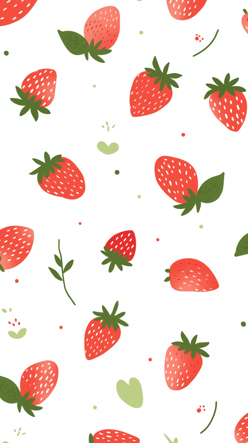 Strawberry Kick original repeating artwork