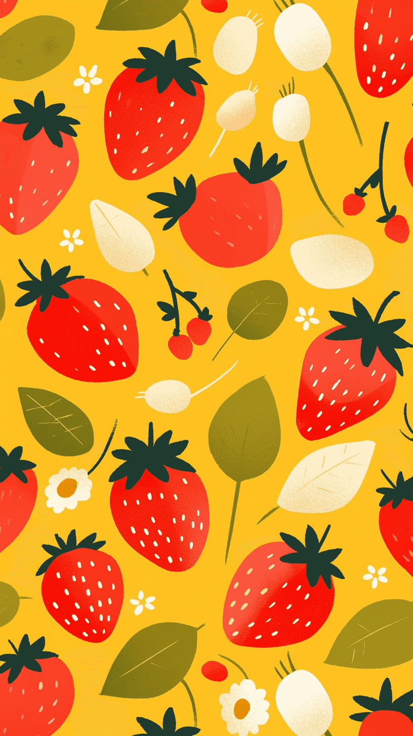 Strawberry Uptown original repeating artwork