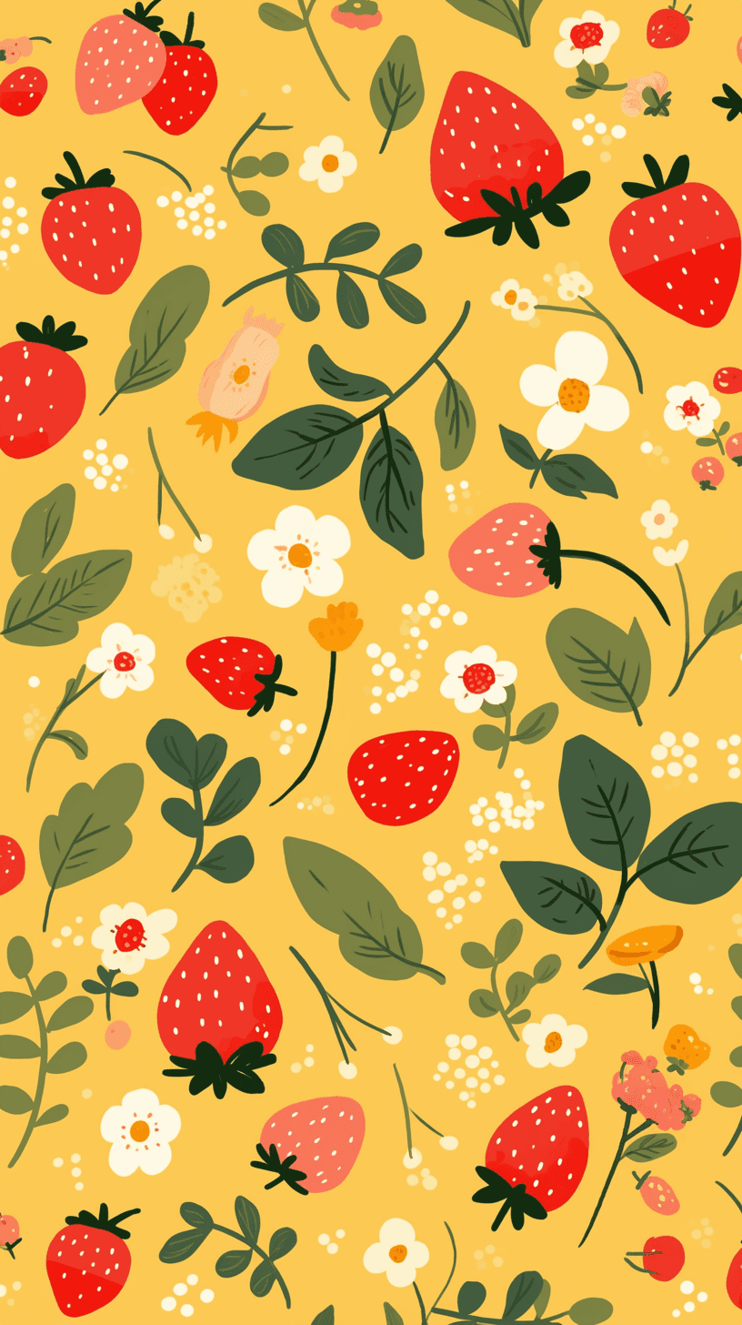 Strawberry Midnight original repeating artwork