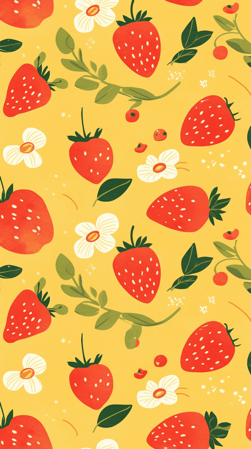 Strawberry Gleam original repeating artwork