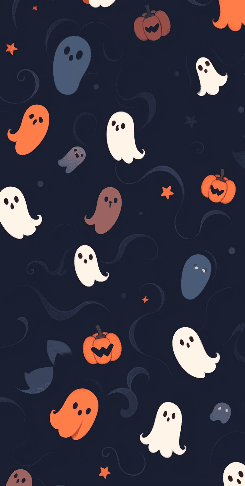 Halloween Ghost 042 original repeating artwork