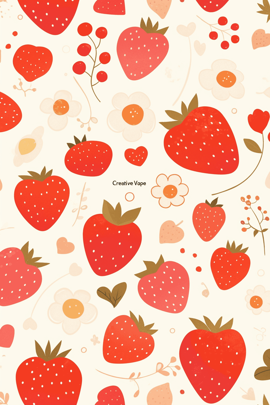 Strawberry Studio original repeating artwork