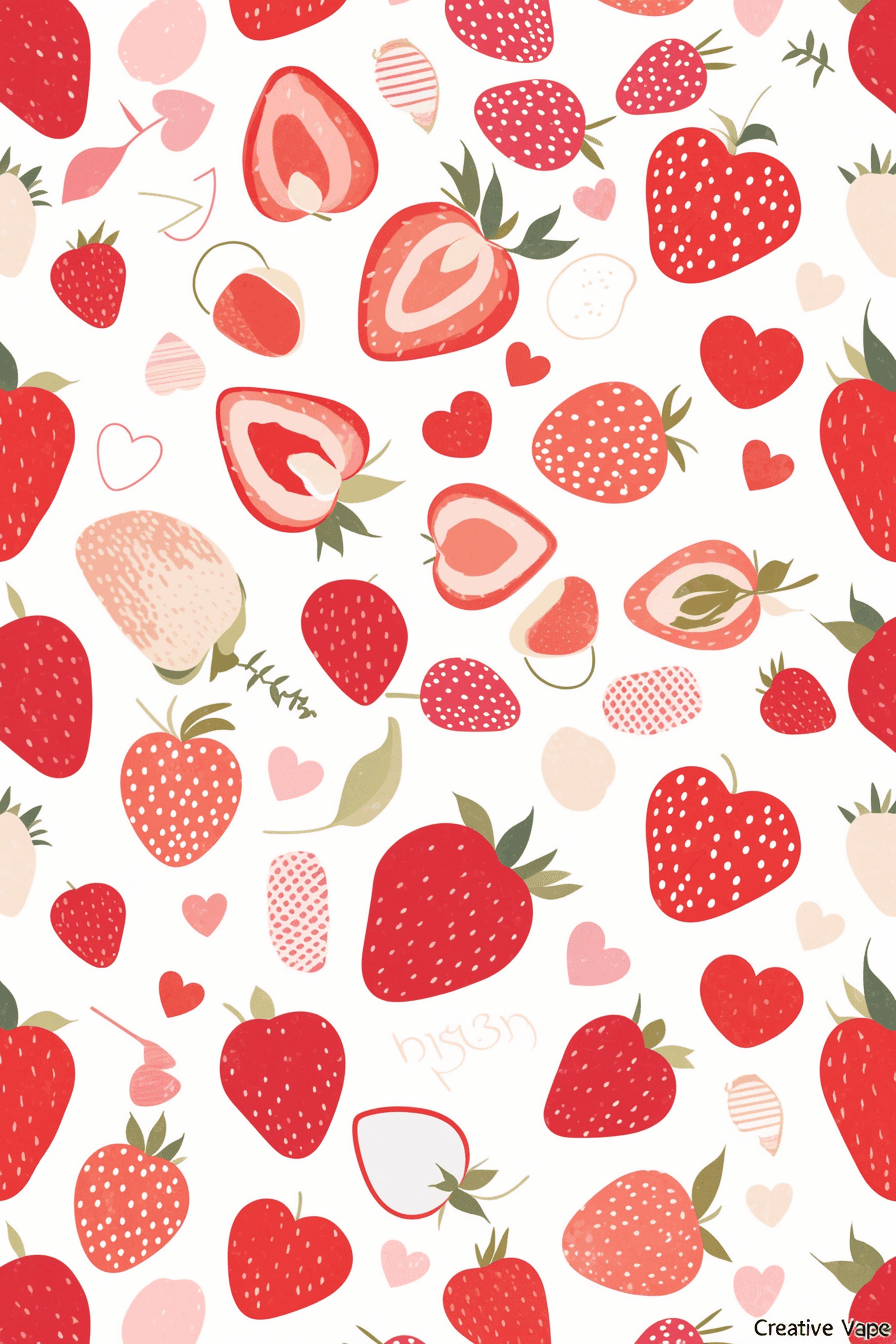 Strawberry Amber original repeating artwork