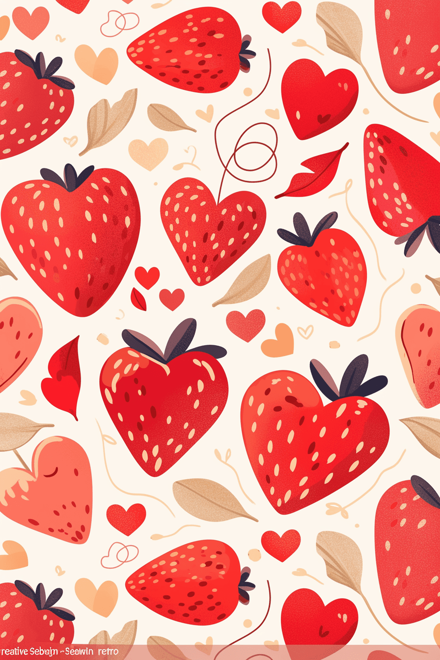 Strawberry Fizz original repeating artwork
