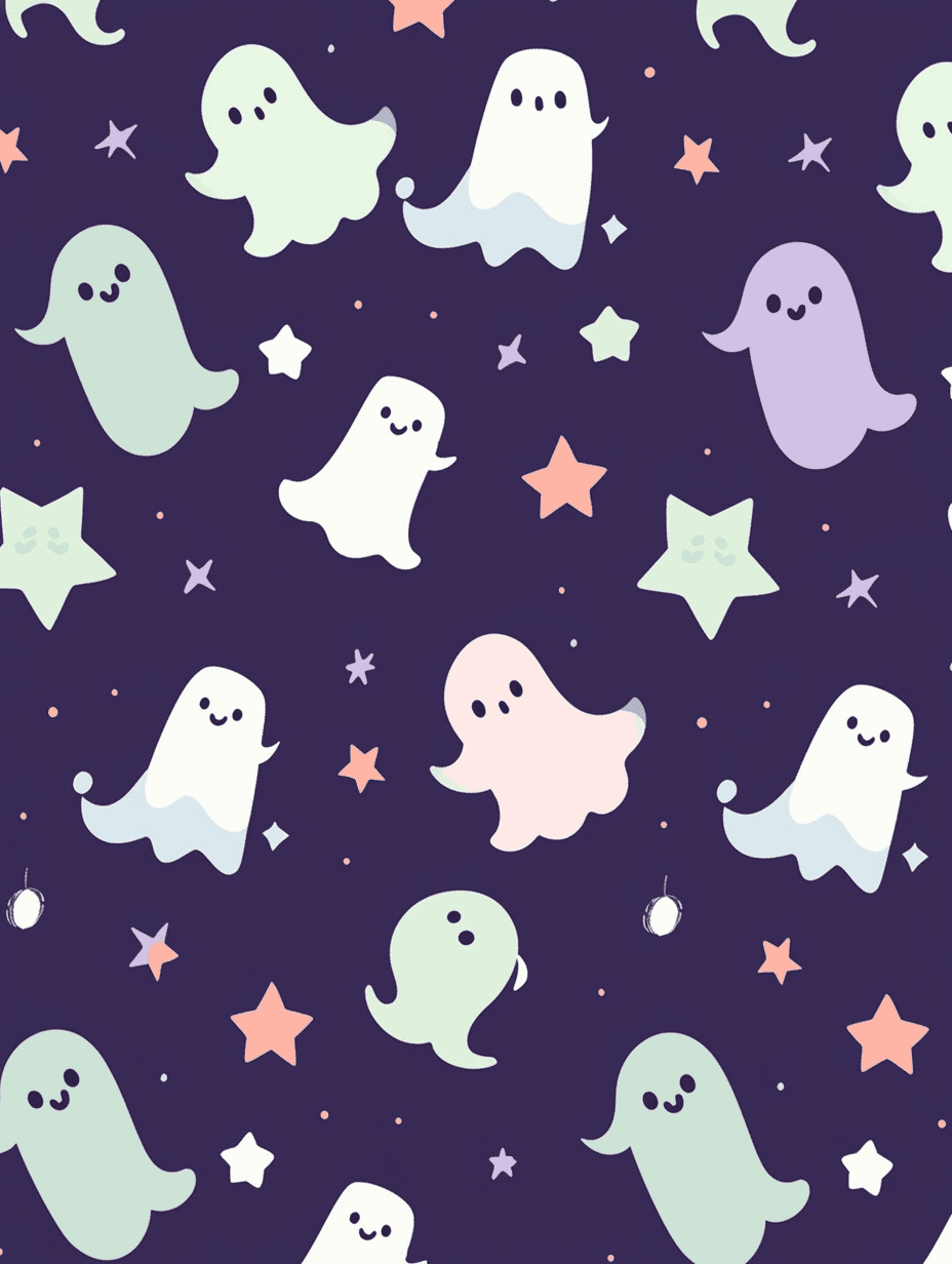 Halloween Ghost 004 original repeating artwork