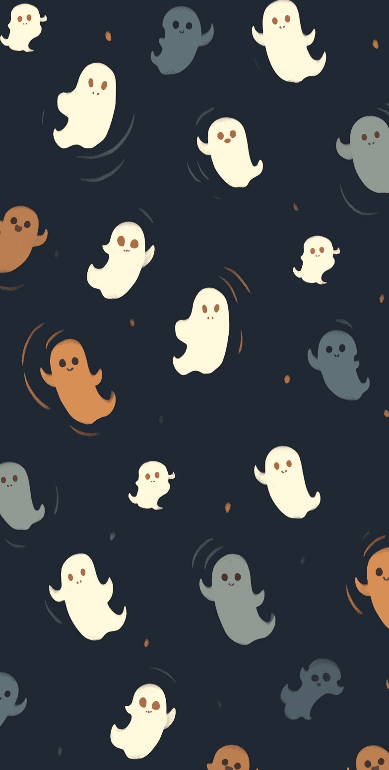 Halloween Ghost Dusk original repeating artwork