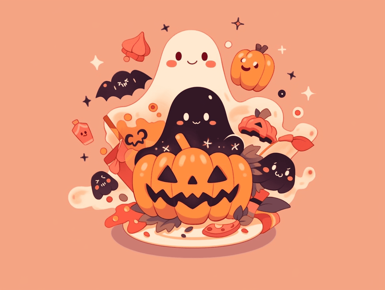 Halloween Ghost Uptown original repeating artwork