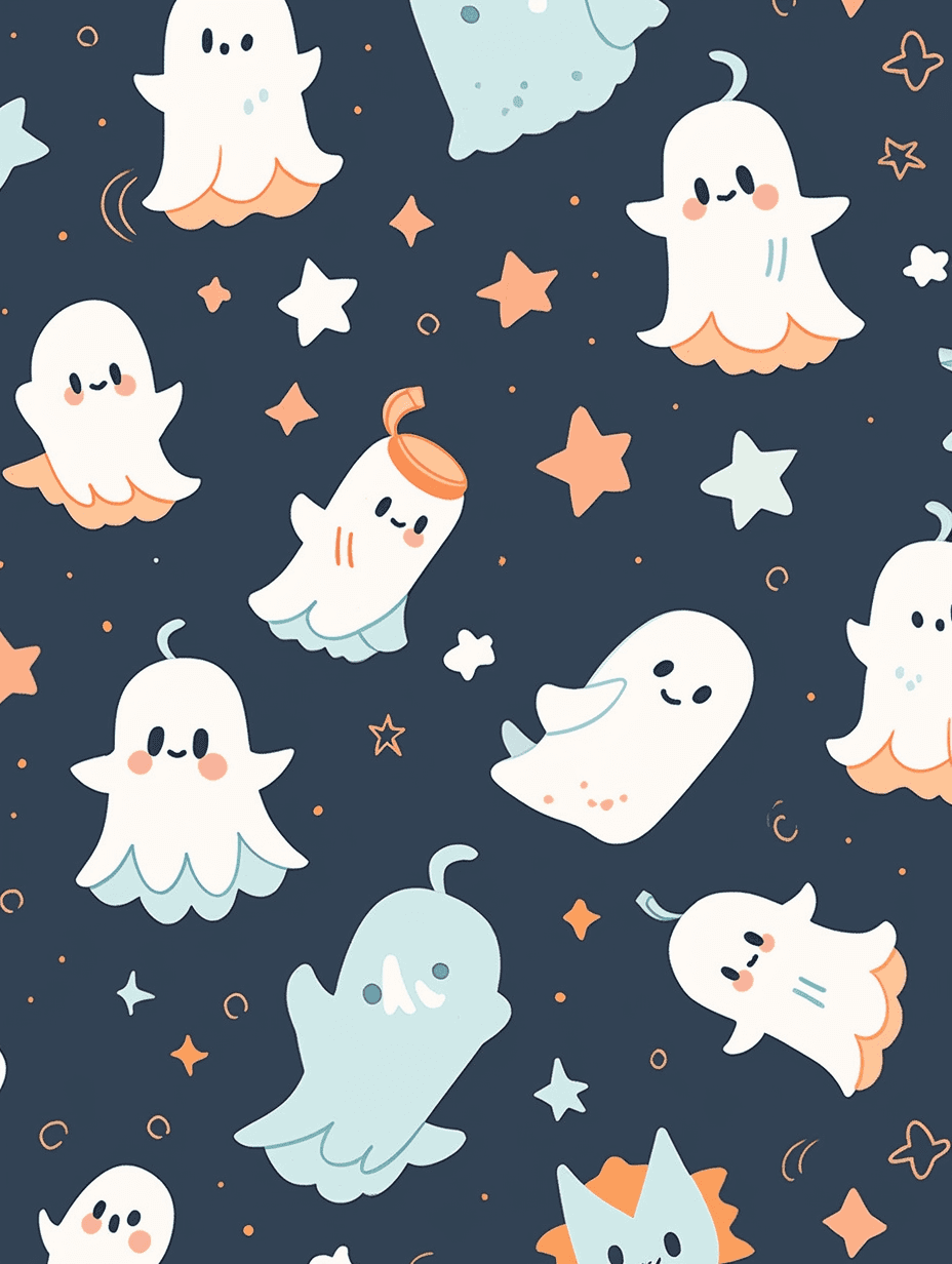 Halloween Ghost 1644 original repeating artwork
