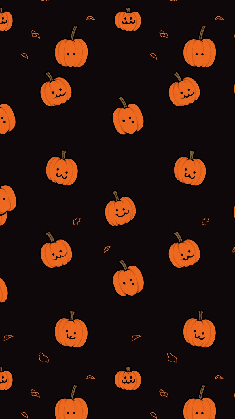 Halloween Pumpkin Corner original repeating artwork