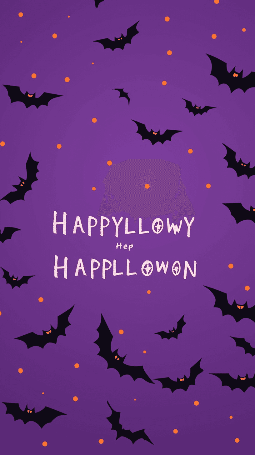 Halloween Bat Letter 001 original repeating artwork
