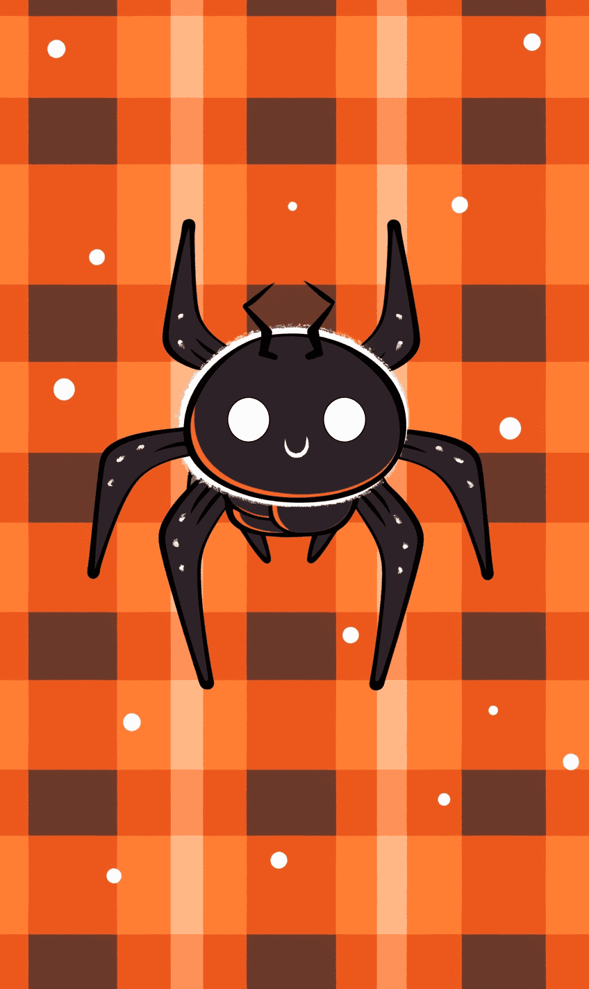 Halloween Spider Rhythm original repeating artwork