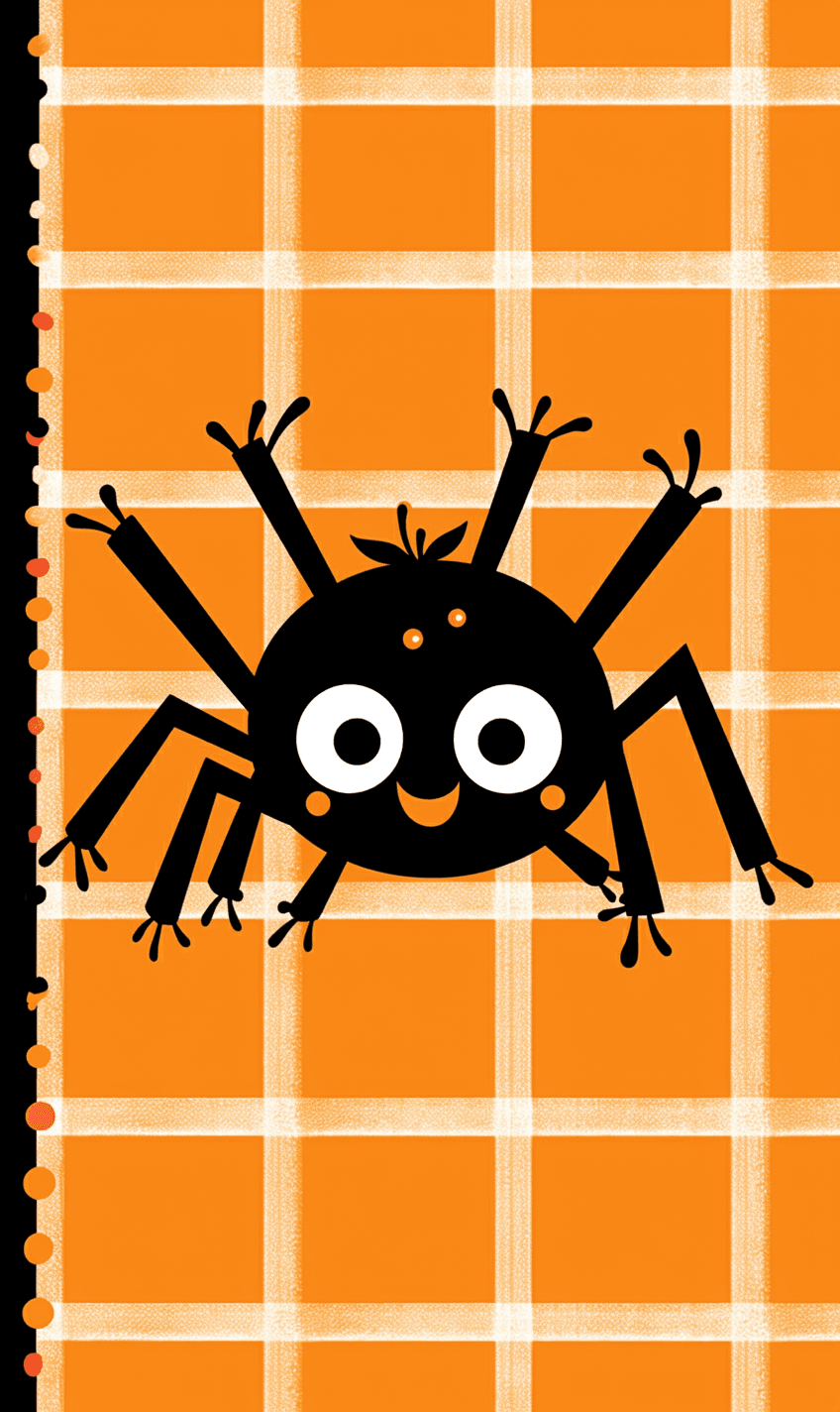 Halloween Spider Dash original repeating artwork