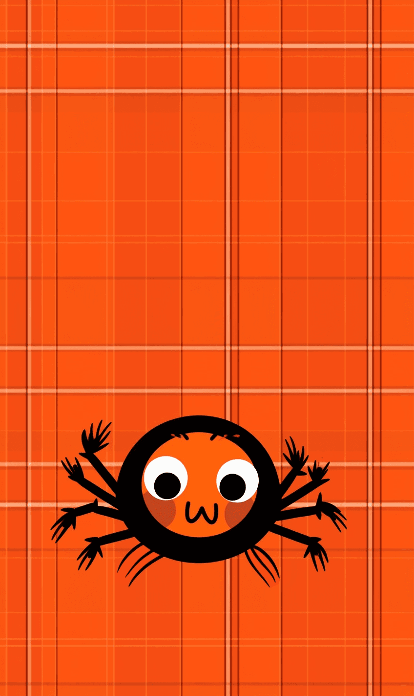 Halloween Spider Flip original repeating artwork
