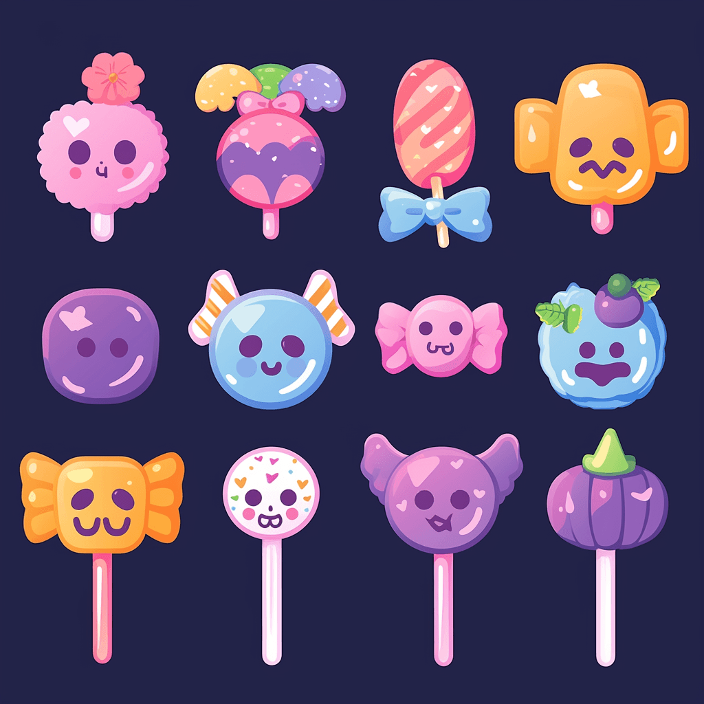 Halloween Lollipop Beats original repeating artwork
