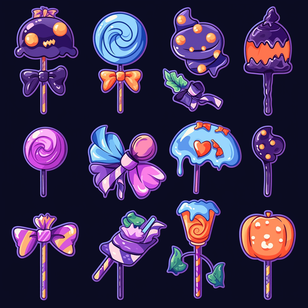 Halloween Lollipop Groove original repeating artwork