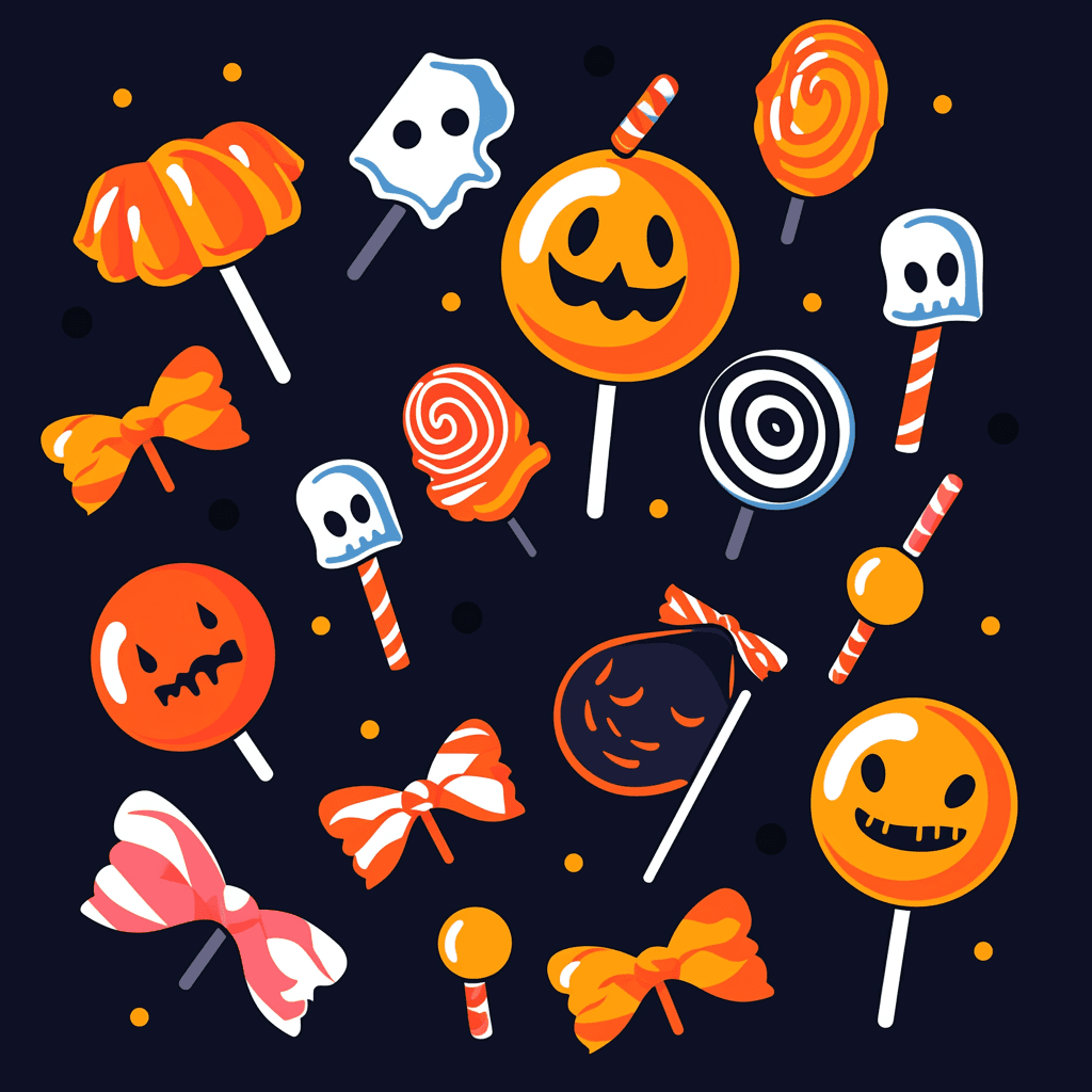 Halloween Lollipop Team original repeating artwork
