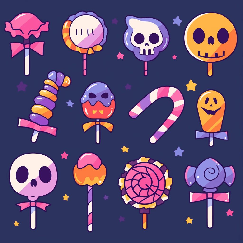 Halloween Lollipop Festival original repeating artwork