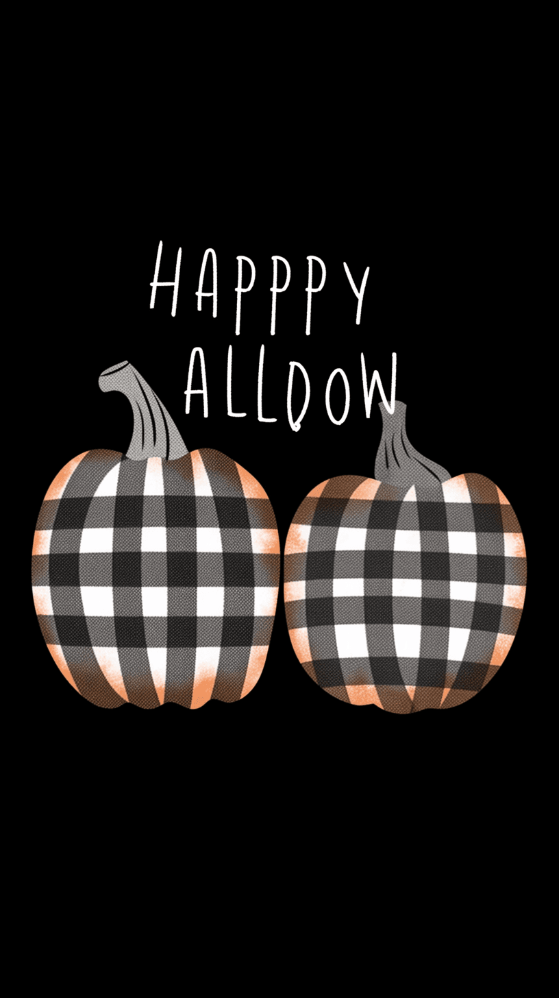 Halloween Pumpkin Duo original repeating artwork